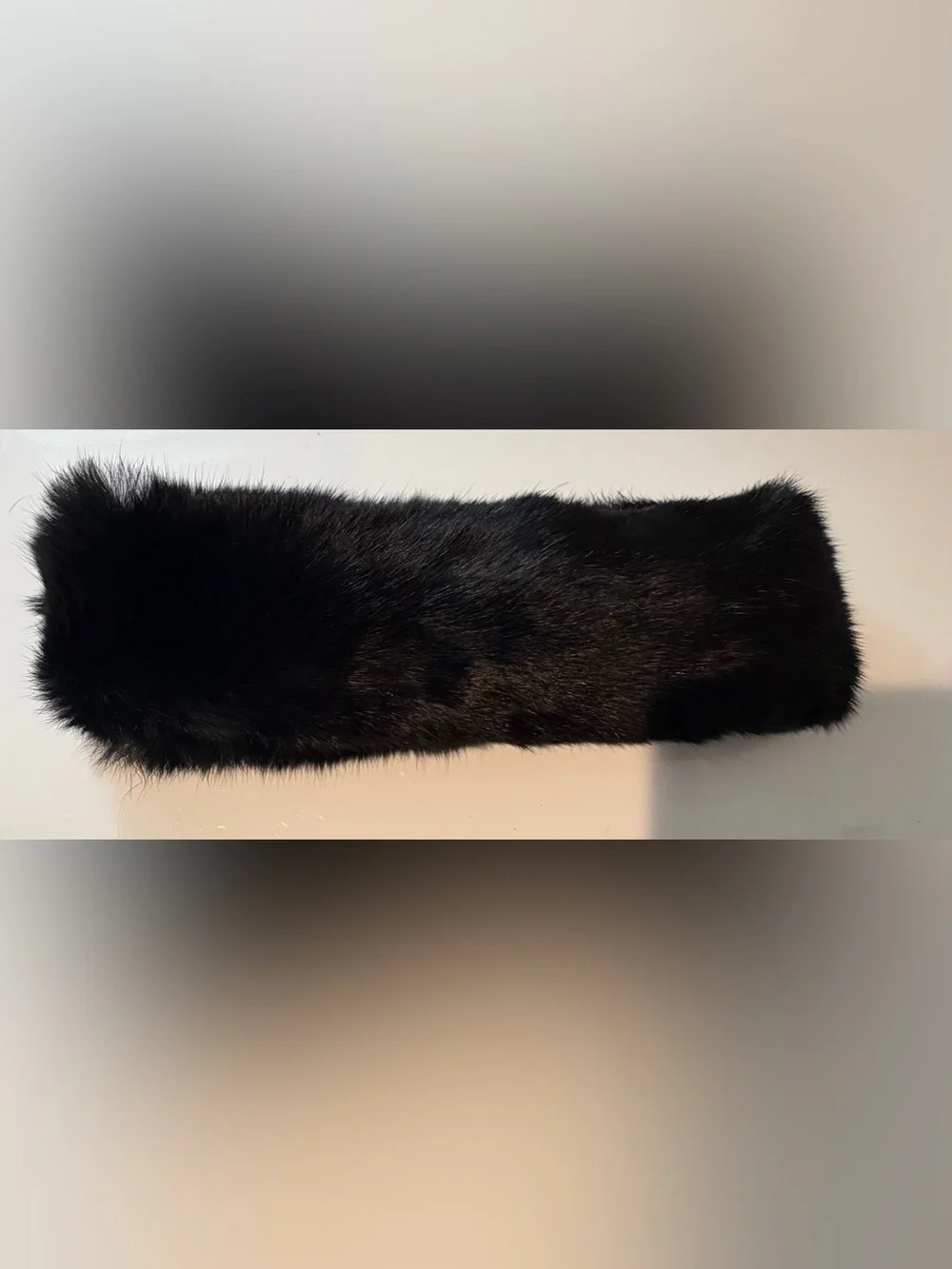 NWOT Luxury Genuine Black Rabbit Fur Headband / Ear Warmer